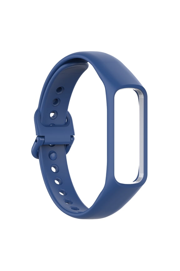 Classic Navy Blue Silicone Watchband for Samsung Galaxy Fit-e SM-R375, Adjustable Replacement Wrist Strap, Waterproof Sweatproof Comfortable Band for Business & Daily Use (Navy Blue)