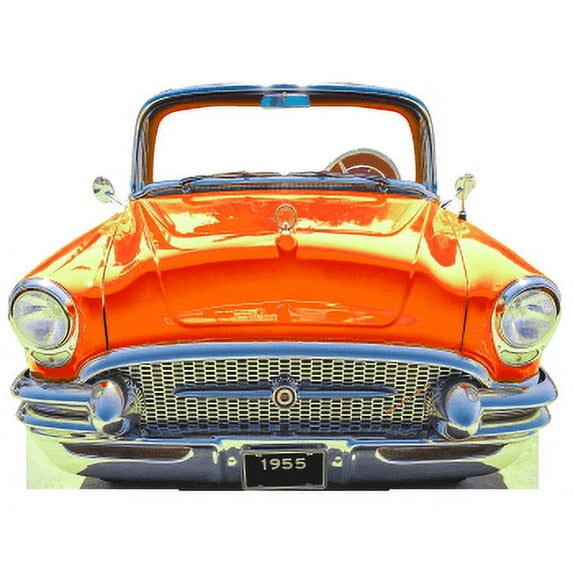 Classic Neon Fire Car Coupe 1955 Stand in Cardboard Cutout Standee Standup