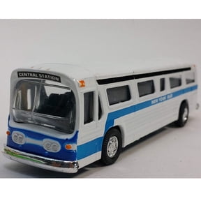 Classic New York City Bus Diecast CAR Model with pull back 6 inch Long