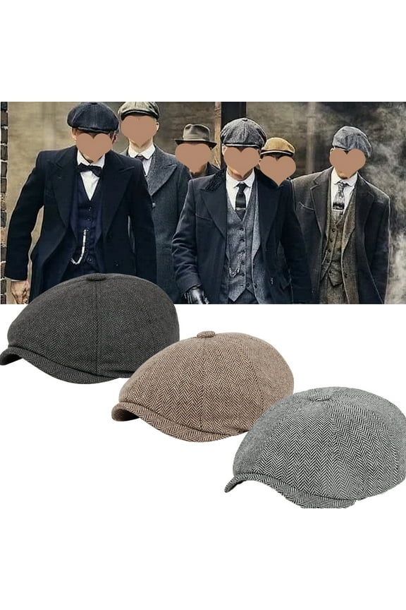Classic Newsboy Hat For Men Newsboy Caps Vintage Retro Tweed Peaky Blinders Beret Hat Flat Peaked Cap Street Hats For Women Men