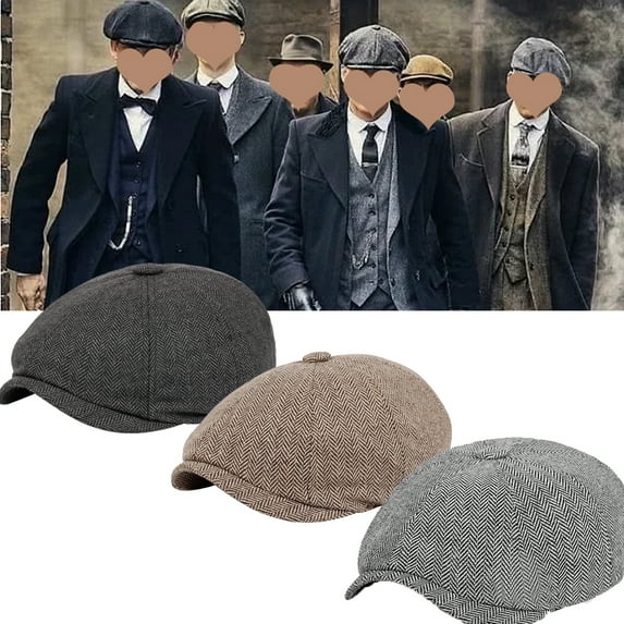 Classic Newsboy Hat For Men Newsboy Caps Vintage Retro Tweed Peaky Blinders Beret Hat Flat Peaked Cap Street Hats For Women Men