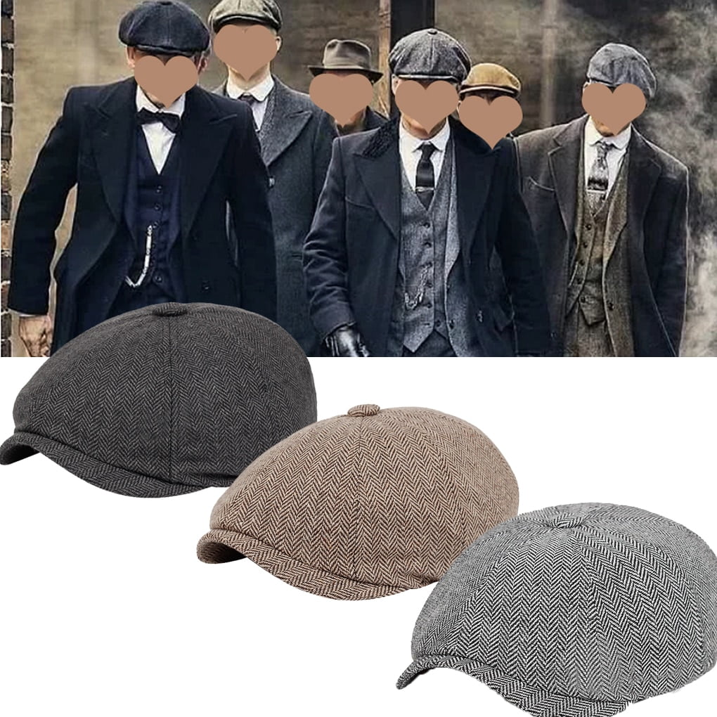 Classic Newsboy Hat For Men Newsboy Caps Vintage Retro Tweed Peaky ...