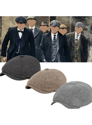 D-GROEE Men's Flat Cap Durable Gatsby Newsboy Lvy Irish Hats Driving Cabbie  Hunting Cap 