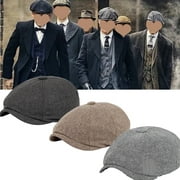 Classic Newsboy Hat For Men Newsboy Caps Vintage Retro Tweed Peaky Blinders Beret Hat Flat Peaked Cap Street Hats For Women Men