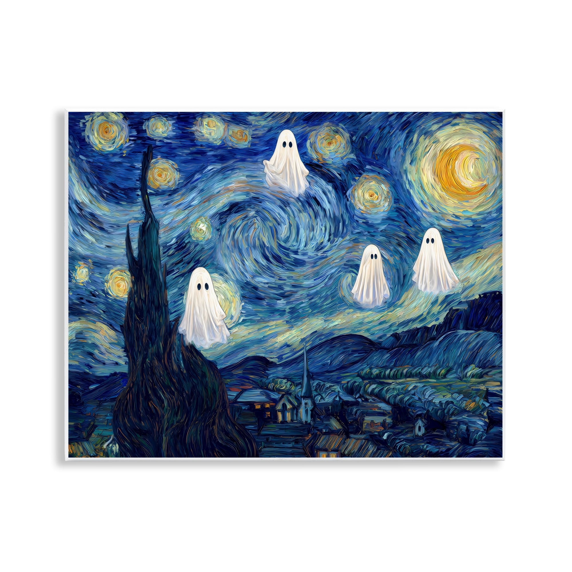 Classic Night Ghosties Wall Plaque Art, design by Arlington Prints