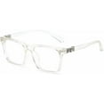 thumbnail image 1 of Classic Non-prescription Eyeglasses Thick Square Frame Clear Lens Glasses for Women Men, 1 of 5