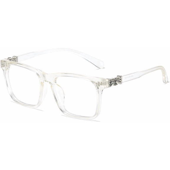 Classic Non-prescription Eyeglasses Thick Square Frame Clear Lens Glasses for Women Men