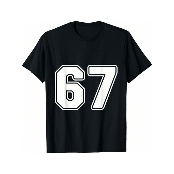 Classic Number 67 Vintage Jersey Print Unisex Short Sleeve Graphic Tee