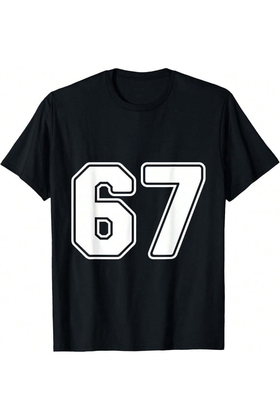 Classic Number 67 Vintage Jersey Print Unisex Short Sleeve Graphic Tee