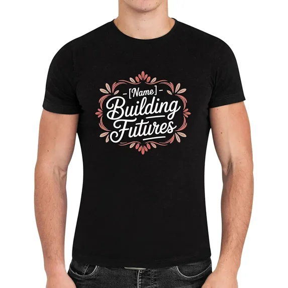 Classic Occupation Tee with Name Family Job Fashion Work Force - Building Futures Black