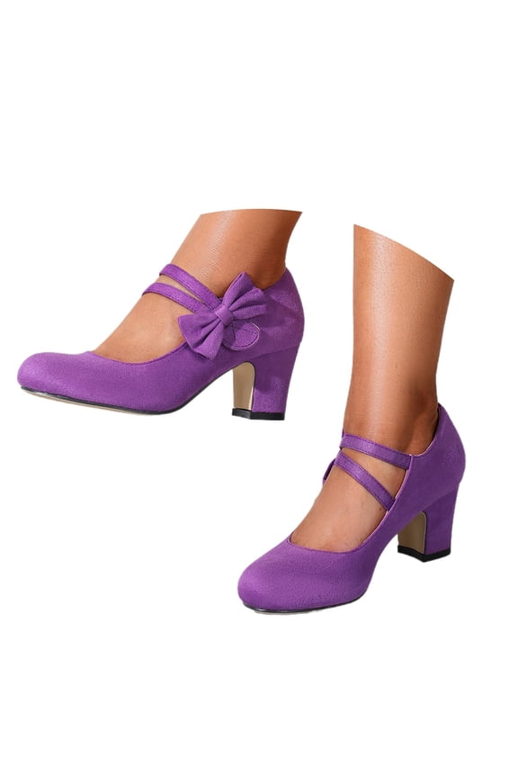 Classic Office Heels for Women – Comfortable Pumps for Business Classic Round Toe High Heel For Oktoberfest Fall Winter Casual Fashion Floral Dress Shoes