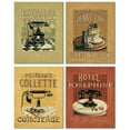 thumbnail image 1 of Classic Old-Fashioned Concierge, Room Service, Restaurant and Reservation Hotel Paper Poster Signs; Four 8x10in Poster Prints, 1 of 1