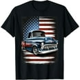 thumbnail image 1 of Classic Old Pickup Truck American Flag 4th of July Patriotic T-Shirt, 1 of 5