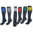 thumbnail image 1 of Classic Old School Black Striped Tube Socks, 1 of 1