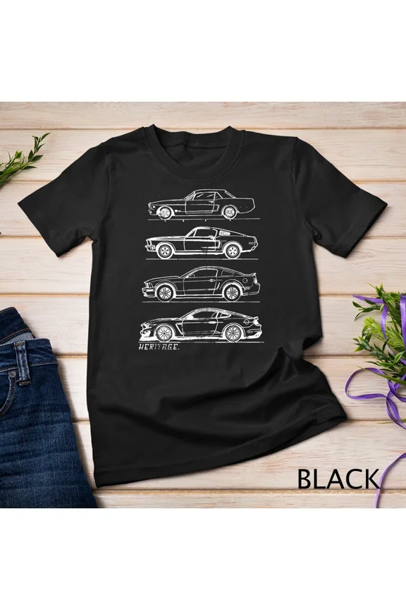 Classic Old School Muscle Car Evolution Heritage Design T-Shirt Unisex T-shirt up to size 5XL