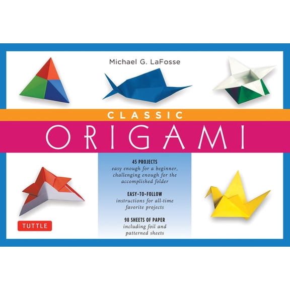 Pre-Owned Classic Origami Kit: [Kit with Origami How-to Book, 98 Papers, 45 Projects] This Easy Origami for Beginners Kit is Great for Both Kids and Adults (Hardcover) 0804835284 9780804835282