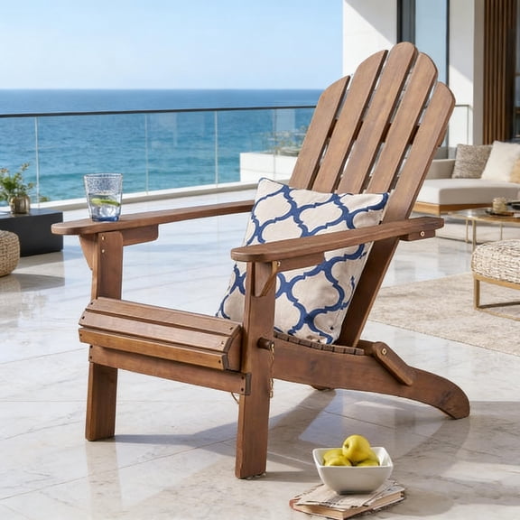 Classic Outdoor Rocker with Weather-Resistant Finish, Foldable for Garden, Poolside, Camping