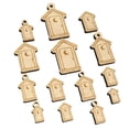 thumbnail image 1 of Classic Outhouse Toilet Wood Mini Charms Shapes DIY Craft Jewelry - With Hole - 16mm (22pcs), 1 of 7