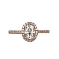 thumbnail image 1 of Classic Oval Cut 1.50 Ct Man made diamond moissanite and Man made diamond moissanite Halo Wedding Ring with 18k Gold Plating, 1 of 5