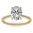 thumbnail image 1 of Auory Huge 1.25TCW Oval Moissanite Hidden Halo Engagement Ring For Women, 18K Yellow Gold Plated Over Silver, 1 of 10