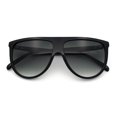 thumbnail image 1 of Classic Oversized Flat Top Oversized Thin Plastic Racer Fashion Sunglasses Black - Green, 1 of 8