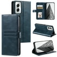 thumbnail image 1 of Classic PU Leather Flip Case for Motorola Moto G Power 2023, Wallet Case with Card Slots & Cash Pocket Kickstand Wrist Strap Full Body Protection Folio Cover for Moto G Power 2023, Darkblue, 1 of 7