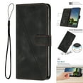 thumbnail image 1 of Classic PU Leather Wallet Case for iPhone 15 Plus, Card Slots Holder Wrist Hand Strap Flip Folio Cover Kickstand Magnetic Clasp TPU Shockproof Anti-Scratches Case, Black, 1 of 10