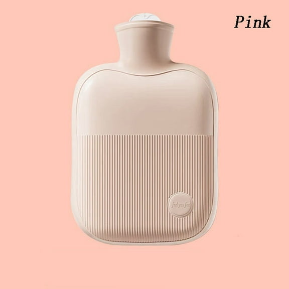 Classic PVC Hot Water Bottle,Winter 500Ml Hot Water Bottle with Cover,Hand Feet Warmer,Suitable for Relieve Cramps, Back Pain, Muscle Soreness(Pinks)