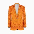 thumbnail image 1 of Classic Paisley Bandana, Orange, Red and Yellow Mens Suits Shawl Collar Slim Fit Suit Mens Groom Jacket Tuxedos for Wedding Dress Evening, 1 of 5