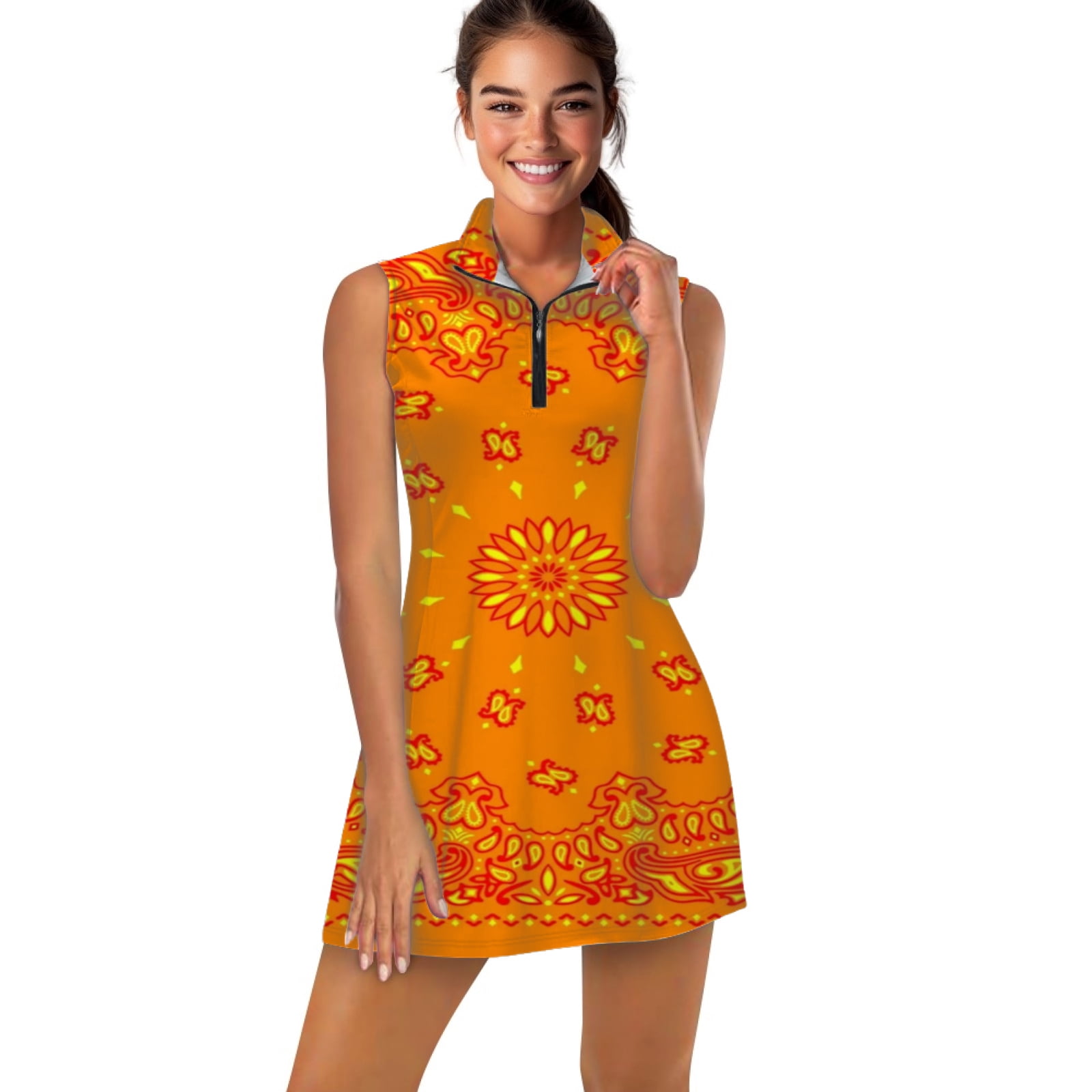 orange bandana dress Cami NYC