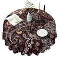 thumbnail image 1 of Classic Paisley Round Tablecloth 60 Inch Circle Table Cover for Dining Room Patio Stain Resistant Easy Clean Decor, 1 of 5
