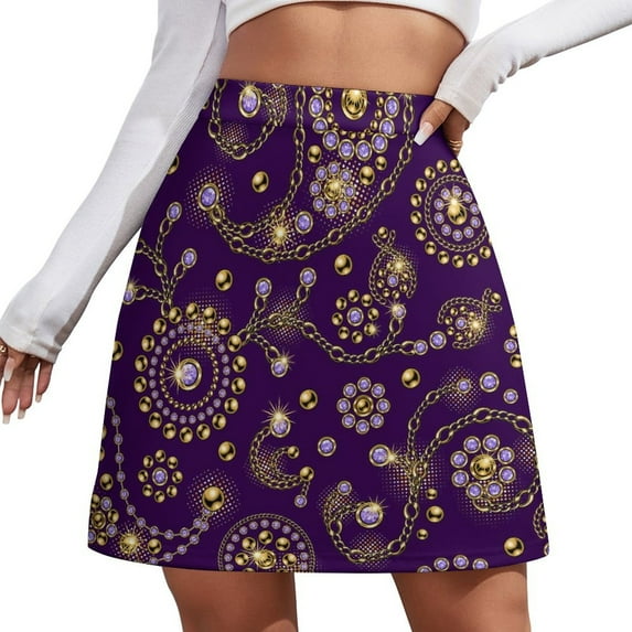 Classic Paisley Skirt White And Black Streetwear Casual Skirts Ladies Vintage Mini Skirt Pattern Skort Clothes Birthday Present