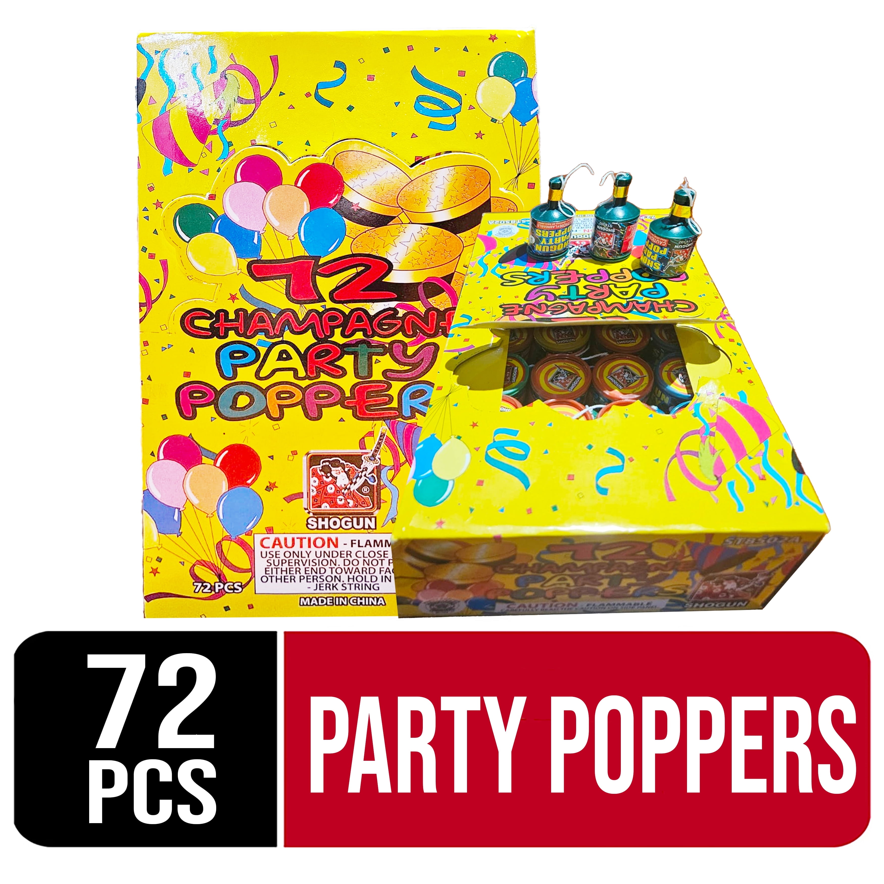 Classic Party Poppers 72 Ct