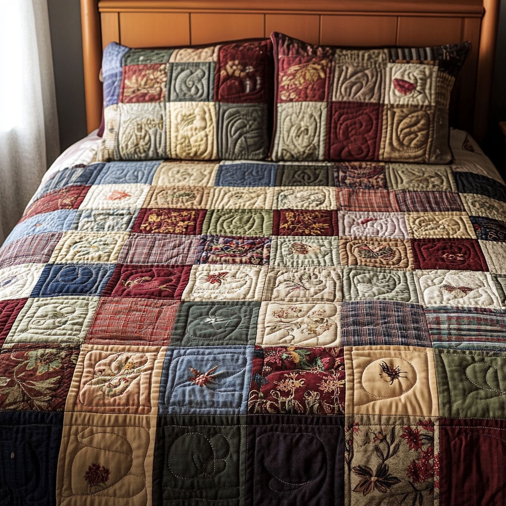 Classic Patchwork 3-Piece Quilted Bedding Set - Walmart.com