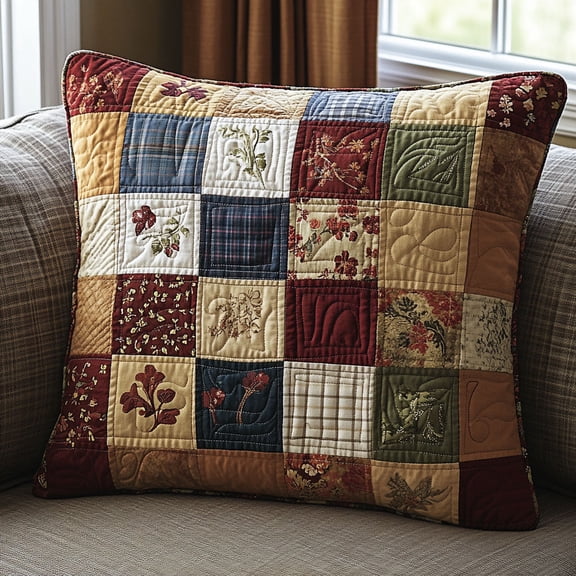 Classic Patchwork Quilted Pillowcase, Decorative Pillow Cover
