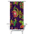 thumbnail image 1 of Classic Patterned Curtain 36x72 Inches, Quick-Drying Polyester with Plastic Hooks, Retro Boho Floral Paisley Look for Bathrooms, 1 of 5
