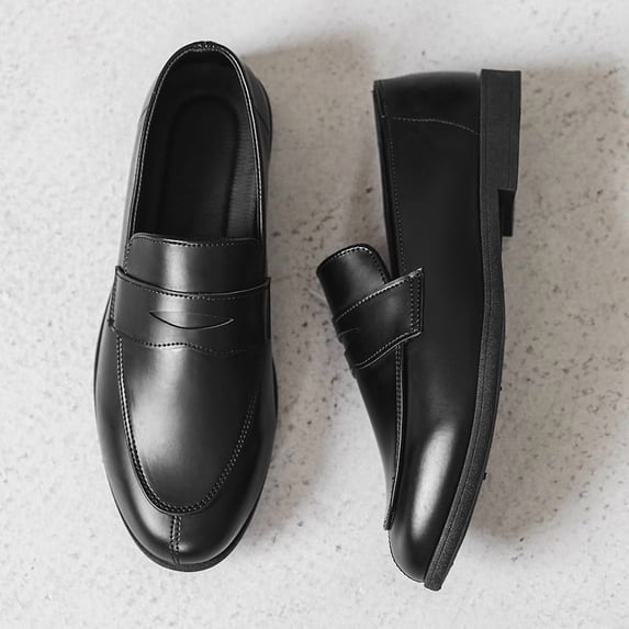 Classic Penny Slip On Leather Loafers Dress Shoes