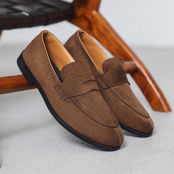 Classic Penny Slip On Leather Loafers Dress Shoes