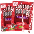 thumbnail image 1 of Classic Peppermint Candy Canes, Traditional Holiday Treats, Christmas Party Handouts and Stocking Stuffers, 12 Count, (Pack of 2), 1 of 5