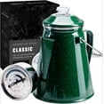thumbnail image 1 of Classic Percolator Coffee Pot — Coffee Percolator, Camping Kettle – The Original Camping Coffee Pot, Now Modernized – For Campsite Brewmasters Everywhere [Black Enamel, 12 Cup], 1 of 7