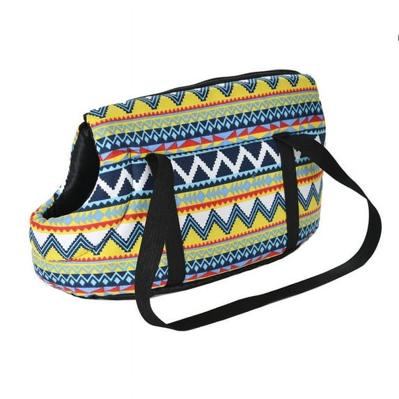 Classic Pet Carrier for Small Dogs Cozy Soft Puppy Cat Dog Bags Backpack Outdoor Travel Pet Sling Bag Chihuahua Pug Pet Supplies (stripe without fur,L 50 x 23 x 28 CM)