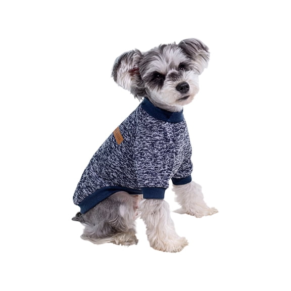 Classic Pet Dog Cat Winter Warm Fleece-Lined Knit Sweater - Fleece Interior For Cozy Comfort, Knitted Design For Stylish Look - For Small Medium Dogs Cats, Indoor Outdoor Use