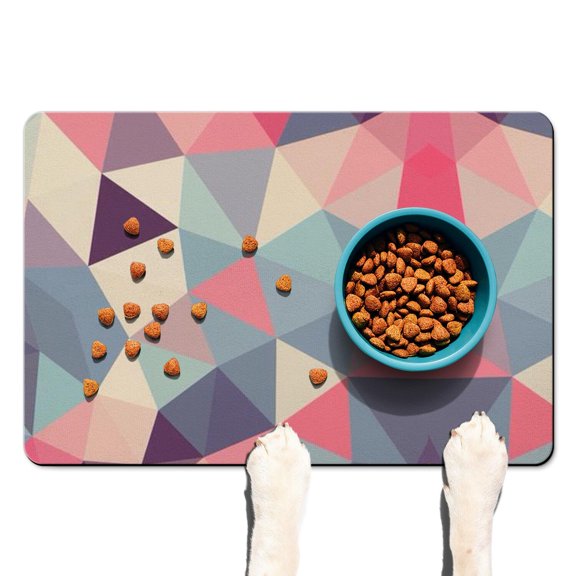 Classic Pet Feeding Mat with Minimalist and Vintage Artistic Designs – Absorbent, Waterproof, Easy Clean Dog Food Mat for Bathroom Floors and Entryways