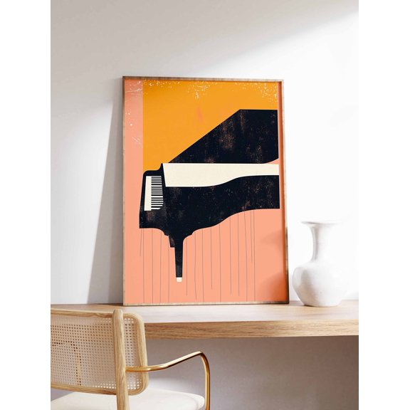 Classic Piano Music Poster, Unframed Paper Poster 8x10in