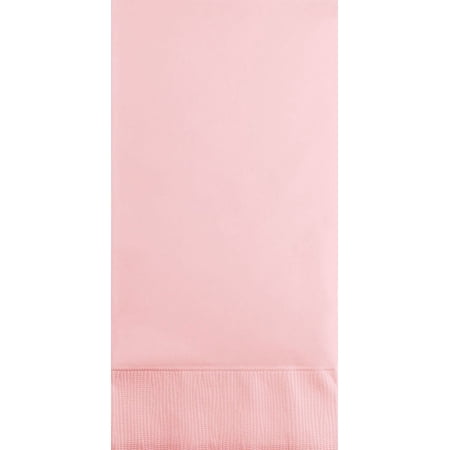Classic Pink Paper Guest Towels 16 Count for 8 Guests