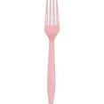 thumbnail image 1 of Classic Pink Plastic Forks, 1 of 2