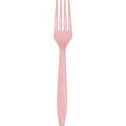 Classic Pink Plastic Forks