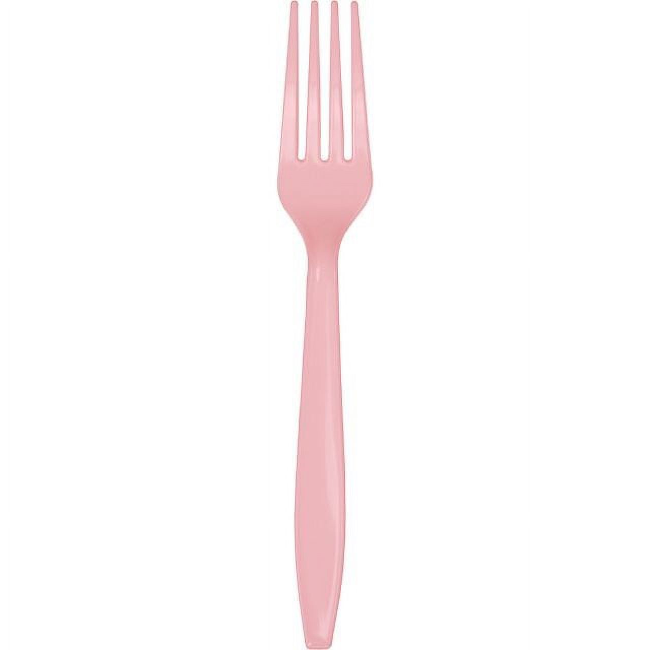 Classic Pink Plastic Forks
