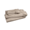 thumbnail image 1 of Pyxie Home Shabby Chic 3-Piece Taupe Pinstripe Sheet Sets, Twin - Ruffle, 1 of 10