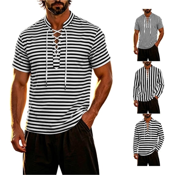 Classic Pirate Shirt Men Short Sleeve Medieval Top Pirate Costume Halloween Cosplay Halloween Costume Men, Size 2XL
